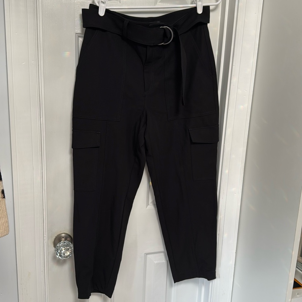 Black Cargo Pants with front and side pockets